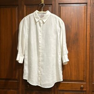 Chicos White Blouse, size 00, Linen